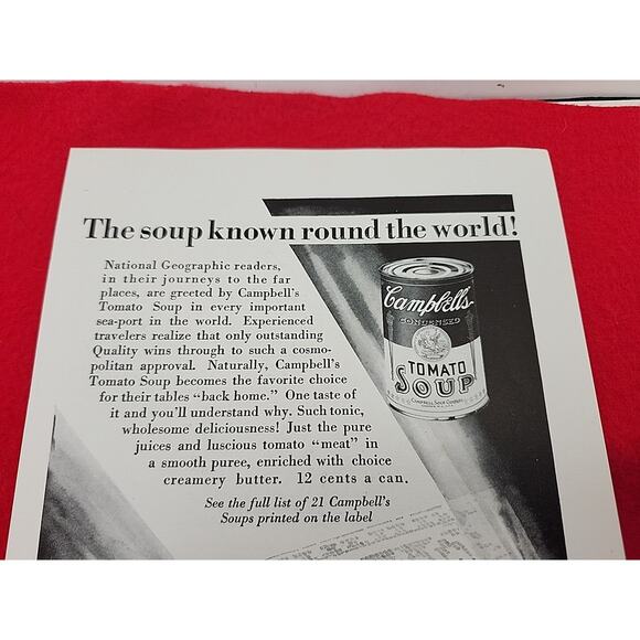 VTG 1929 Campbell's "Vegetable Soup Ideal for the Children" Ephemera Print Ad - Picture 2 of 4